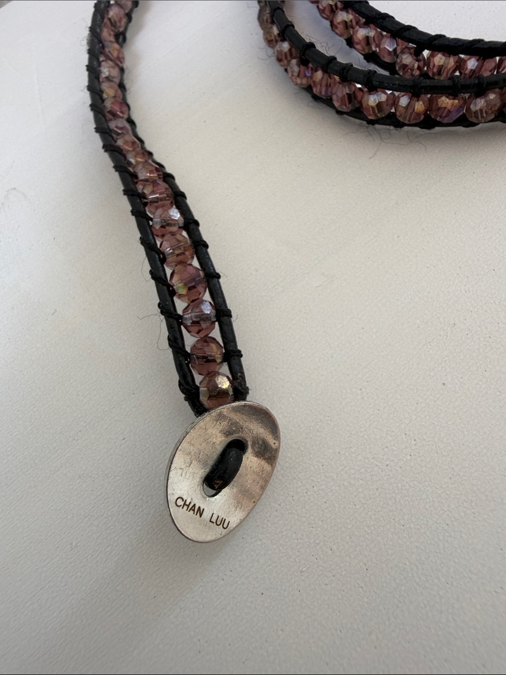 Chan Luu Beaded Wrap Bracelet - Pink and Black - Picture 2 of 3